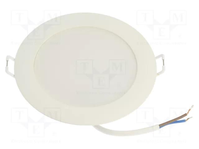 Lamp: LED downlight; 230VAC; 8W; cool white; 110°; 6500K; CRImin: 80 TOSHIBA LED LIGHTING 4711112387830