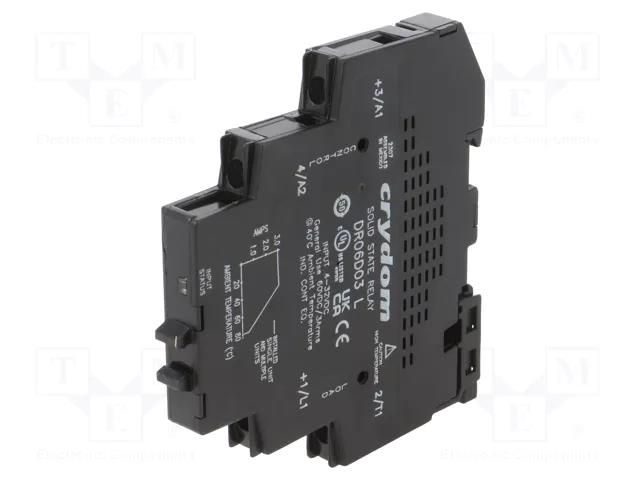 Relay: solid state; Ucntrl: 4÷32VDC; 3A; 1÷60VDC; SeriesOne DR DC SENSATA / CRYDOM DR06D03