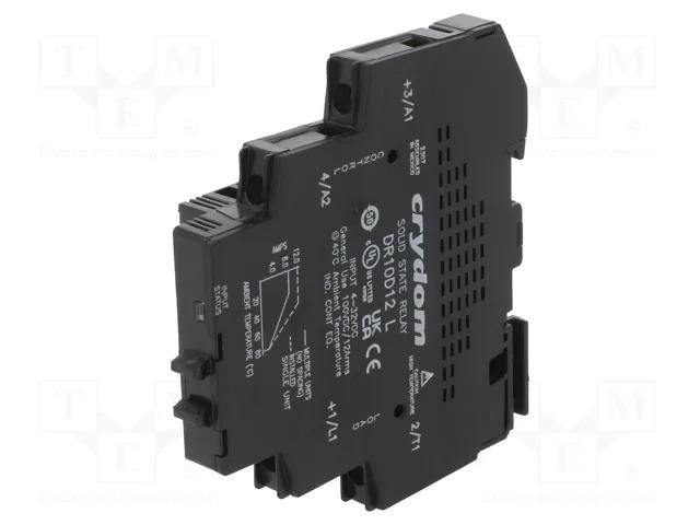 Relay: solid state; Ucntrl: 4÷32VDC; 12A; 1÷100VDC; -30÷80°C; IP00 SENSATA / CRYDOM DR10D12