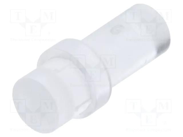 Fiber for LED; Ø3mm; L: 6.4mm; round; Front: flat; straight; PLP1 BIVAR PLP1-250-F