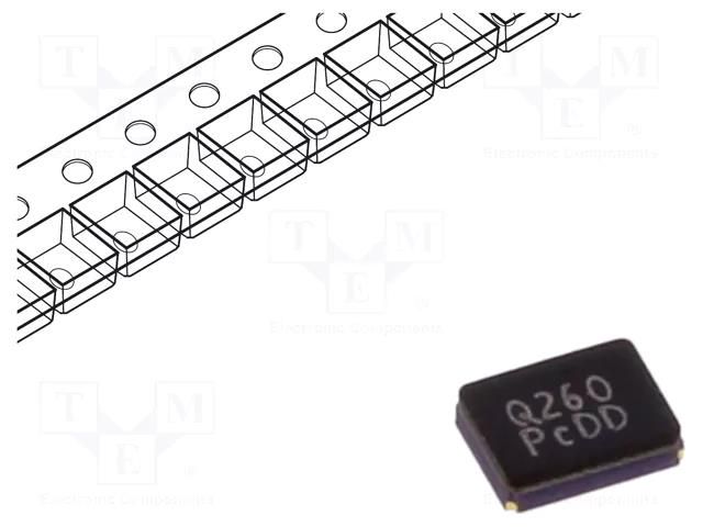 Resonator: quartz; 26MHz; ±10ppm; 8pF; SMD; 3.2x2.5x0.8mm QST 325G-26.000MEEV