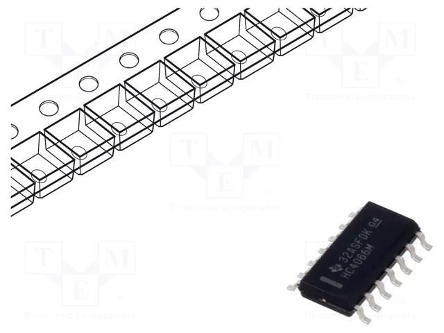 IC: digital; bilateral,switch; Ch: 4; SMD; SOIC14; 2÷10VDC; HC TEXAS INSTRUMENTS CD74HC4066M96