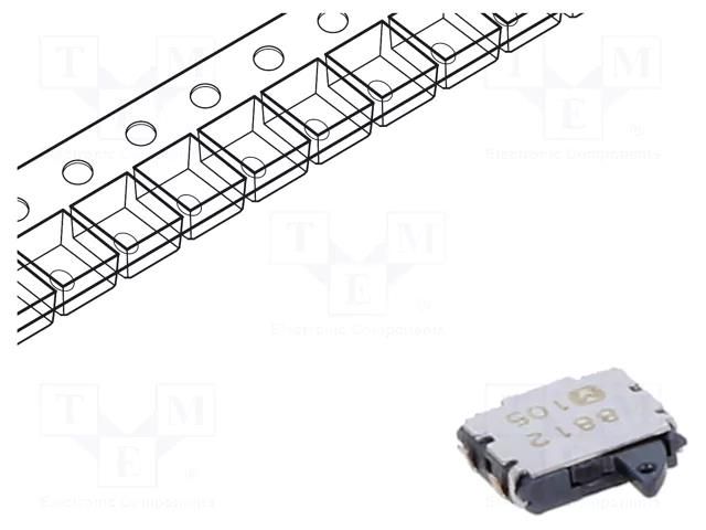 Switch: push-button; Pos: 2; SPST-NC; 0.01A/5VDC; Illumin: none PANASONIC ESE58L61B