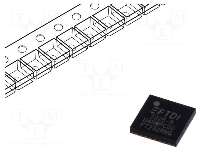IC: interface; USB-UART; Full Speed; 3.3÷5.25VDC; reel; QFN32 FTDI FT232RNQ