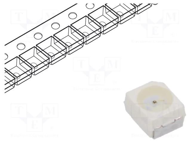 LED; green; SMD; PLCC2; 12.1÷30.3mlm; 3.55÷11.2mcd; 1.7÷2.2VDC ams OSRAM LGT67K-H2K2-24-02