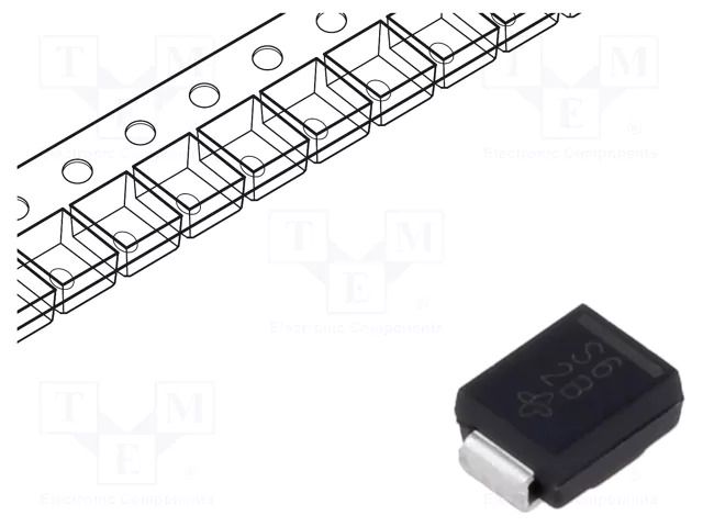 Diode: Schottky rectifying; SMB; SMD; 60V; 2A; 7 inch reel; 750pcs. VISHAY SS26HE3-A/H