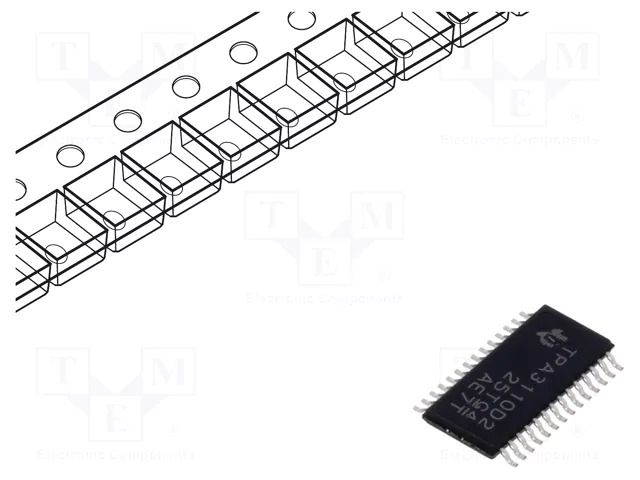IC: audio amplifier; Pout: 15W; 8÷26VDC; Ch: 2; Amp.class: D; 8Ω TEXAS INSTRUMENTS TPA3110D2PWPR