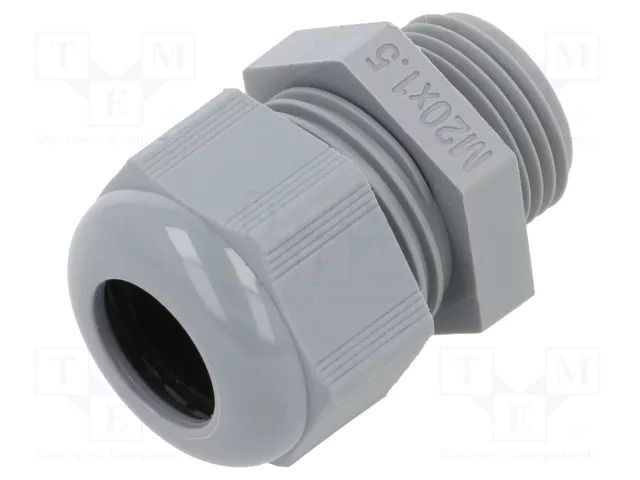 Cable gland; without nut; M20; 1.5; IP68; polyamide; grey; Entrelec TE Connectivity 1SNG601071R0000
