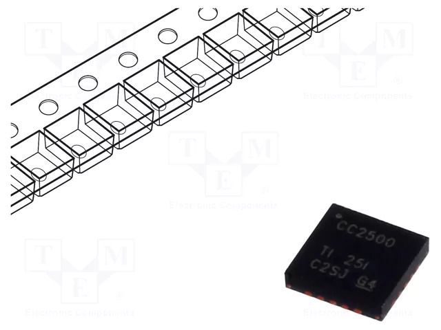 IC: RF transceiver; SPI; VQFN20; -40÷85°C; 1.8÷3.6VDC; 2.4GHz; ISM TEXAS INSTRUMENTS CC2500RGPR