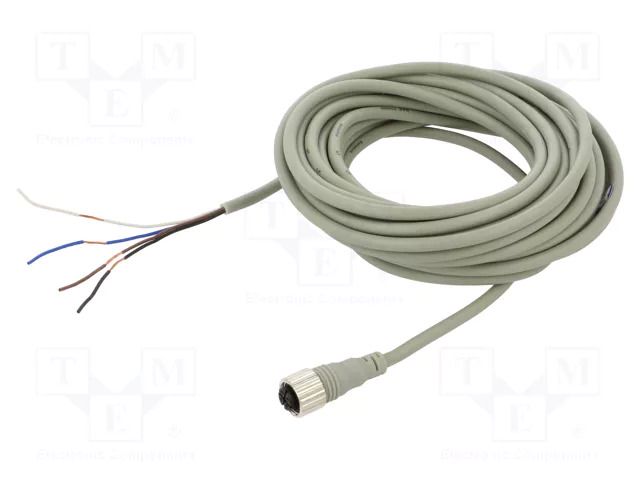 Cable: for sensors/automation; PIN: 4; 7m; plug; CI; Colour: grey AUTONICS CID4-7R