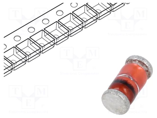 Diode: Zener; 1W; 15V; SMD; 7 inch reel; DO213AB,MELF glass VISHAY ZM4744A-GS08