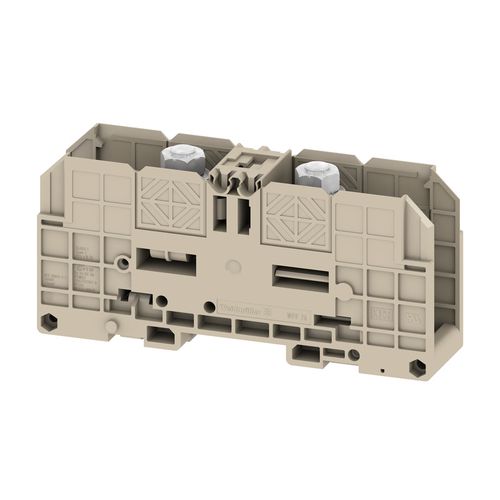 Stud terminal, Threaded stud connection, 70 mm², 1000 V, 192 A, Number of connections: 2, M 8, TS 35, dark beige Weidmuller 1028400000