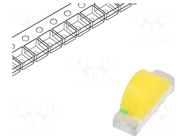 LED; SMD; 1208; white; 560mcd; 120°; 20mA; 3.2VDC; Lens: transparent Inolux IN-S121ASUW