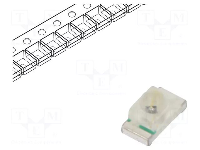 LED; red; SMD; 0603; 400mcd; 2.2VDC; 1.6x0.8x0.95mm; 35°; 20mA; 60mW Inolux IN-S63WTR