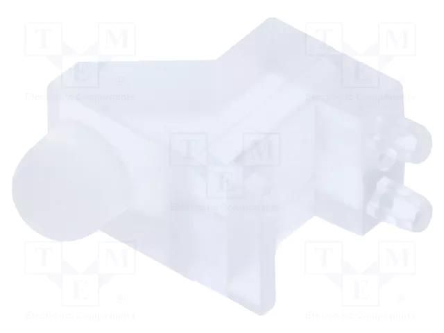 Fiber for LED; Ø3mm; Front: convex; angular,with PCB mounting BIVAR SLP3-250-100-R
