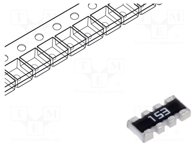 Resistor network: Y; ±5%; 15kΩ; No.of resistors: 4; -55÷155°C; SMD YAGEO YC164-JR-0715KL