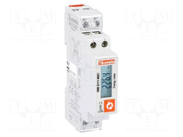 Counter; digital,mounting; for DIN rail mounting; single-phase LOVATO ELECTRIC DMED111MID7