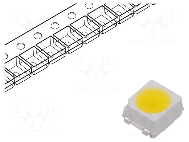 LED; white cold; SMD; 3528,PLCC2; 715÷1800mcd; 120°; 20mA; 114mW BROADCOM (AVAGO) HSMW-A100-V40J1