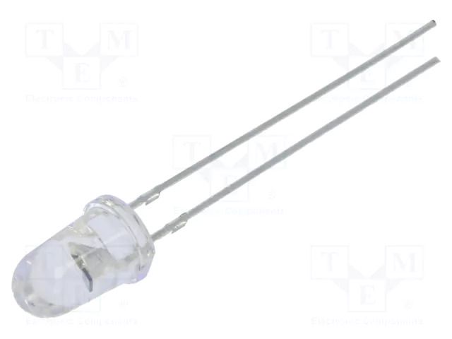 LED; green; 5mm; 60000mcd; 8°; Front: convex; 5.5÷20VDC; -30÷85°C OPTOSUPPLY OSG5DA5201A-CR14