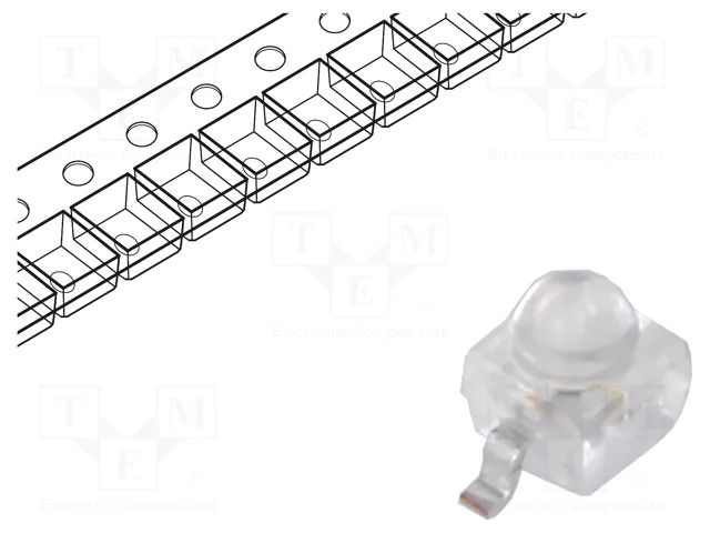 LED; blue; SMD; Gull wing; 1800÷3500mcd; 2.6÷3.4VDC; 2.3x2.3x2.8mm VISHAY VLDB1232G-08