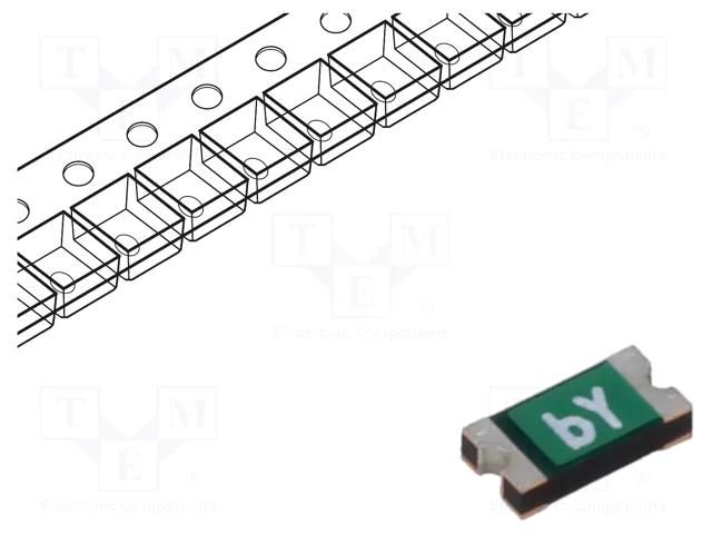 Fuse: PTC polymer; 120mA; Imax: 10A; SMD; 0ZCJ; 1206 BEL FUSE 0ZCJ0012FF2E