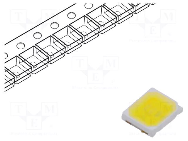 Power LED; white warm; 2800-3100K; 105÷115lm; 120°; 100mA; SMD HONGLI ZHIHUI HL-AS2835-3CPCT-WW