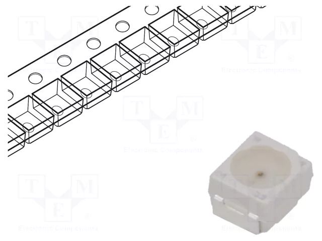 LED; yellow; SMD; 3528; 12.5÷40mcd; 2÷2.4VDC; 3.5x2.8mm; 120°; 20mA KINGBRIGHT ELECTRONIC KA-3528SYC