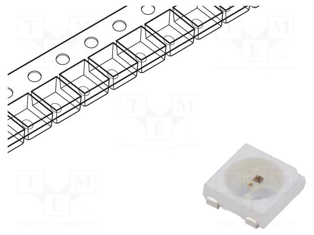 Programmable LED; RGB; SMD; 5050,PLCC4; 3.5÷5.5VDC; 5x5x1.58mm REFOND RF-W7SA50TS-A51-IC