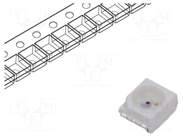 LED; green; SMD; PLCC2; 11.2÷40mcd; 1.9÷2.4VDC; 3.2x2.8x1.9mm; 120° BROADCOM (AVAGO) HSME-A100-L01J1