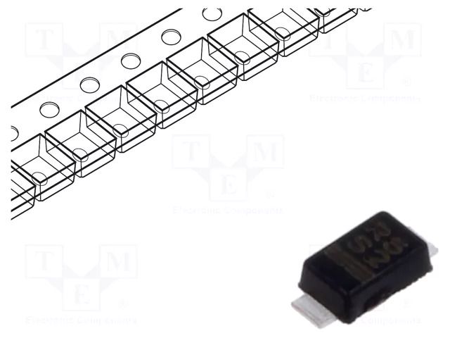 Diode: Schottky rectifying; DO219AB; SMD; 20V; 1.1A; 10ns VISHAY SL02-GS08