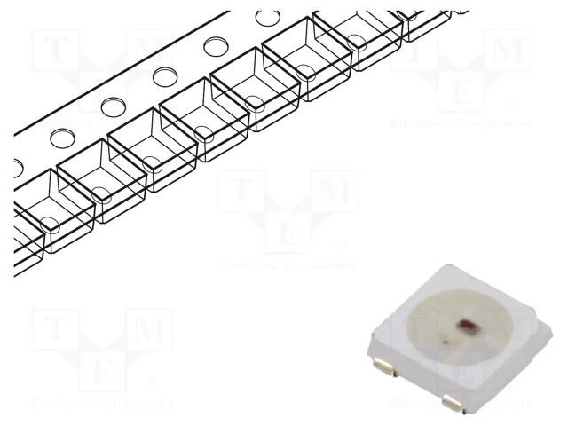 Programmable LED; RGB; SMD; 5050,PLCC4; 3.7÷5.3VDC; 5x5x1.57mm WORLDSEMI WS2812B-V5/W