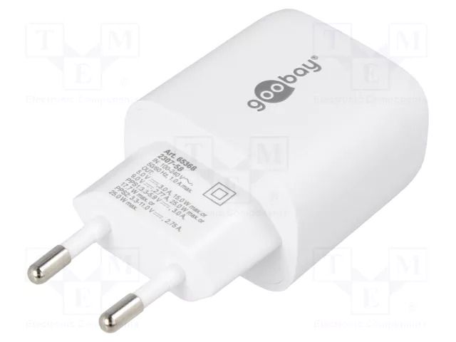 Power supply: switching; mains,plug-in; 3.3÷5.9VDC,; 25W; 79.1% GOOBAY ZSI-65368