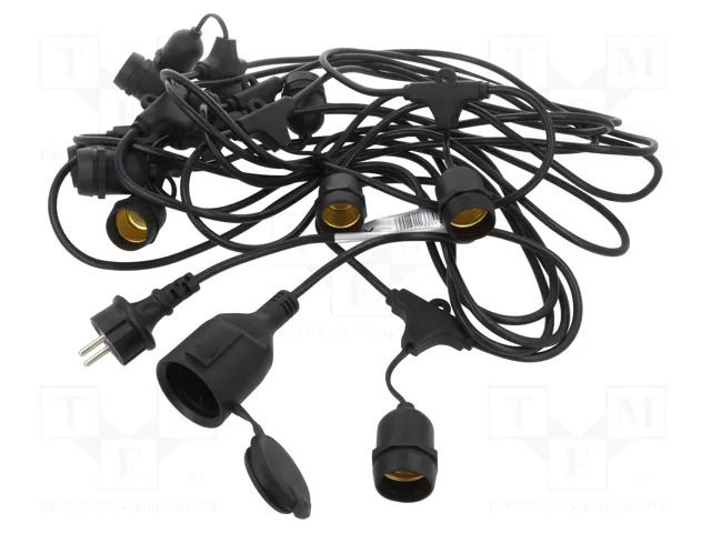Lamp: garden garland; 10m; IP65; E27; Sockets: 10; 220÷240VAC GTV Poland GTV-AE-GIR10-10