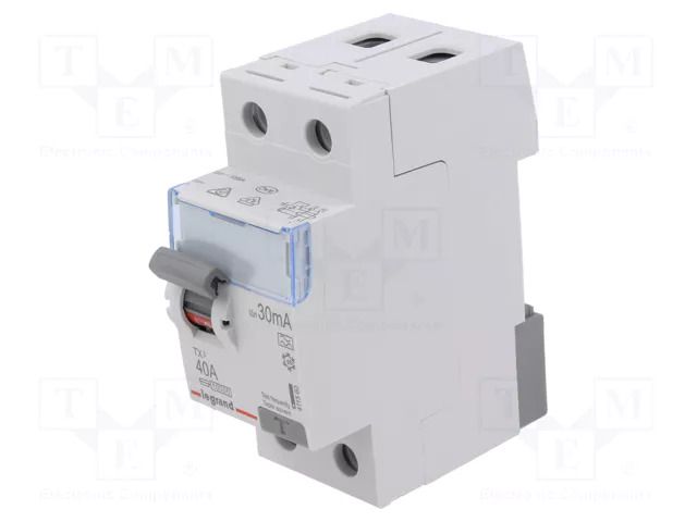 RCD breaker; Inom: 40A; Ires: 30mA; Max surge current: 250A; 400VAC LEGRAND 411560