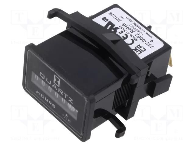 Counter: electromechanical; working time; mechanical indicator TRUMETER 732-0002