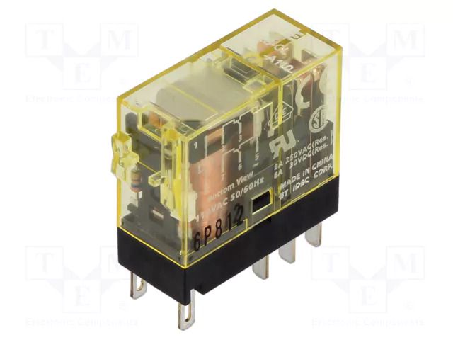 Relay: electromagnetic; DPDT; Ucoil: 110VAC; Icontacts max: 8A IDEC RJ2S-CL-A110