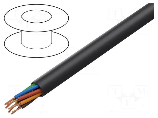 Wire: loudspeaker cable; 8x13AWG; stranded; OFC; black; unshielded TASKER TAS-T37