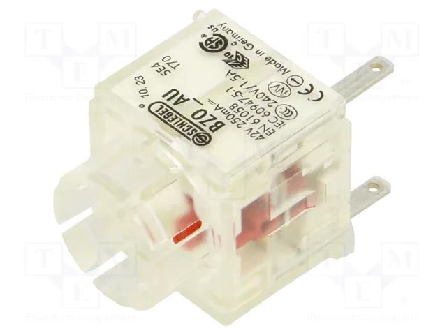 Contact block; -30÷70°C; IP00; Contacts: NC; DC load @R: 2A/24VDC SCHLEGEL BZO-AU
