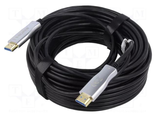 Cable; HDMI plug,both sides; HDCP 2.2,HDMI 2.0,optical; 10m Goobay GOOBAY-65566