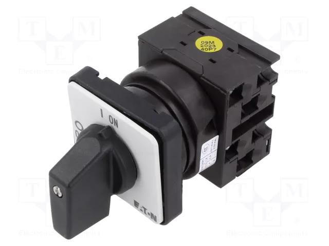Switch: emergency cam switch; Stabl.pos: 2; 20A; 0-1; in housing EATON ELECTRIC T0-1-102/IVS