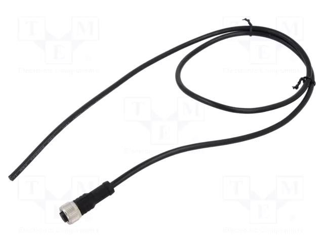 Connector: M12; plug; female; PIN: 5; straight; 4A; 60V; IP68,IP69K AMPHENOL LTW M12A-05BFFM-SL8D01