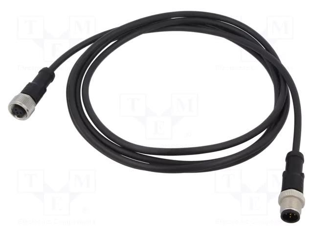 Cable: for sensors/automation; plug; PIN: 5; M12 male,M12 female AMPHENOL LTW M12A05ML12AFLSB002