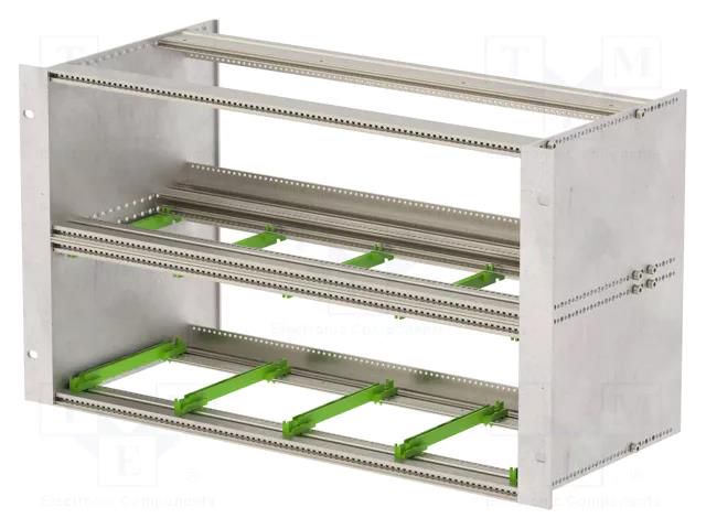Enclosure: mounting rack; Standard: 19"; 6U; Z: 265mm; X: 482.6mm BOPLA BGT22680.12-BN-SET
