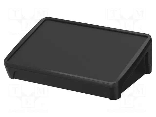 Enclosure: desktop; BoPad; X: 285mm; Y: 198mm; Z: 92.9mm; ABS; black BOPLA BOP10.1P-9005-SET