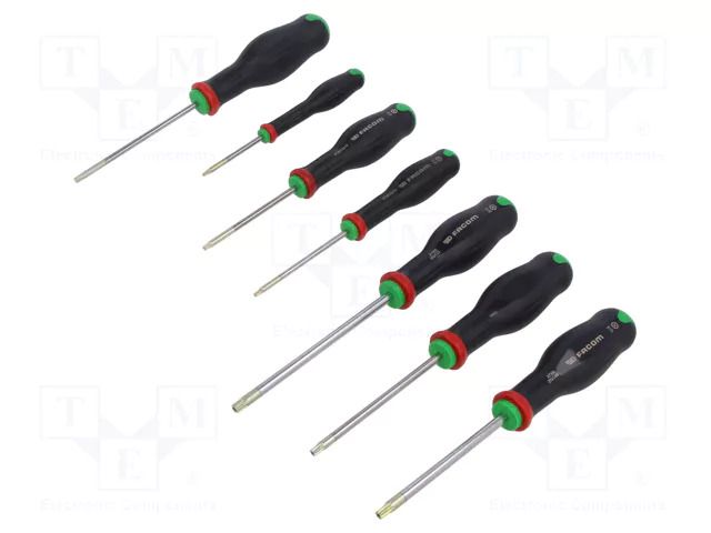 Kit: screwdrivers; Torx®; TX08,TX10,TX15,TX20,TX25,TX27,TX30 FACOM FACOM-ATXR.J7PB