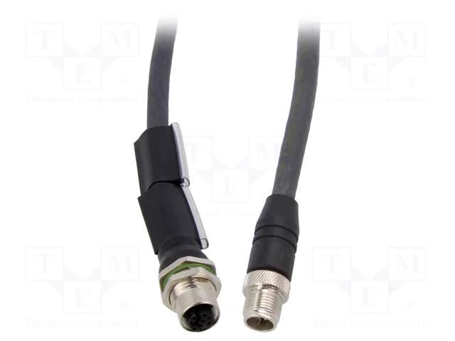 Cable: for sensors/automation; PIN: 8; 1m; plug; 50VAC; -40÷90°C LUMBERG AUTOMATION RSTS8YRKHS8Y922/1M