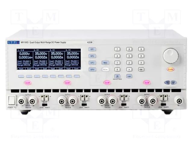 Power supply: programmable laboratory; Ch: 4; 0÷35VDC; 0÷6A; 0÷6A AIM-TTI MX100Q-S2