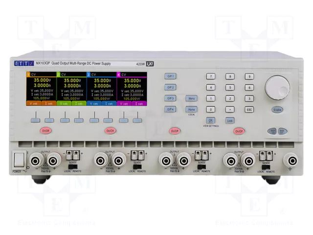 Power supply: programmable laboratory; Ch: 4; 0÷35VDC; 0÷6A; 0÷6A AIM-TTI MX103QP-S2