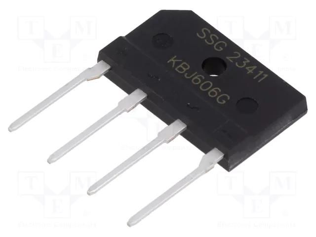 Bridge rectifier: single-phase; Urmax: 600V; If: 6A; Ifsm: 150A SMC DIODE SOLUTIONS KBJ606GTB-SMC