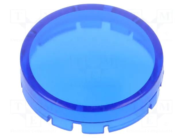 Actuator lens; RONTRON-R-JUWEL; blue translucent; Ø19.7mm SCHLEGEL T22HRRBL